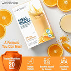 WonderSlim Meal Replacement Shake, Orange Creamsicle, 15g Protein, 25 Vitamins & Minerals, Gluten Free, Low Carb (7ct)