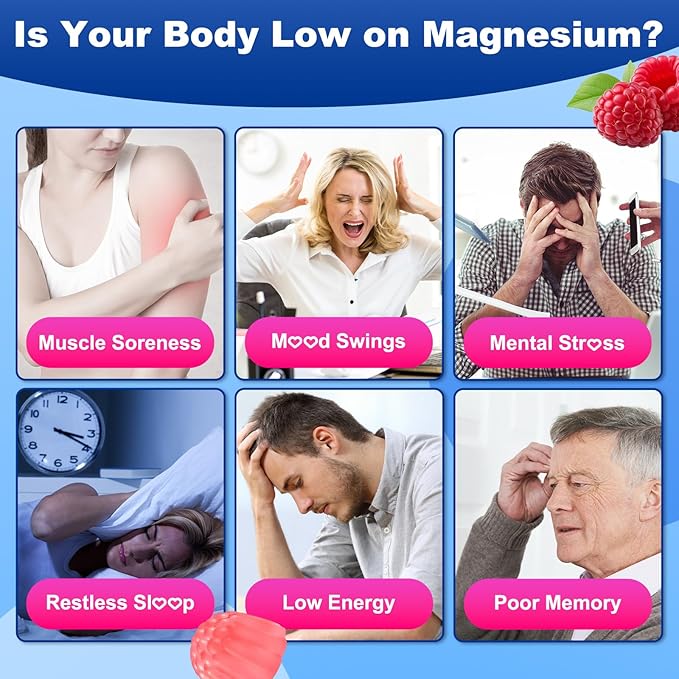 90 Count | Magnesium Complex Gummies for Women & Men, 12 Forms of Magnesium (Glycinate, Citrate& More), Magnesium Supplement with Ashwagandha – Supports Sl♡ep, Bone, Energy, Raspberry Flavor
