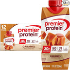 Premier Protein Shake, Caramel, 30g Protein, No Added Sugar, 24 Vitamins & Minerals to Support Immune Health, 11 fl oz, 12 Pack