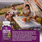 Calcium Magnesium Zinc with Vitamin D3 Supplement, Highly Absorbent Calcium Gummies with 300mg Magnesium glycinate Support Bone & Teeth, Muscle for Adults and Teens,Sugar Free, Vegan (2 Pack)