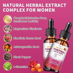 Cortisol Supplements for Women Liquid Drops, Natural Herbal Extract Complex for Women, Maintain Healthy Cortisol Levels - 60 Day Vegan Supply