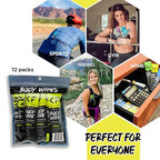 The Klean Freak Body Wipes - 12 count Individually Wrapped | Showerless Body Wipe for Women & Men | Sustainable Bodywipes for Gym, Travel, Camping | Citrus
