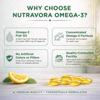 Omega 3 Fish Oil Supplements – 4,200 mg Fish Oil Per Serving – Lemon Flavor Burpless Formula – Wild-Caught, Molecularly Distilled - Non-GMO, Gluten-Free – 300 Softgels