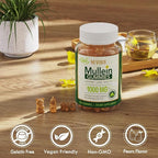 NEVISS Mullein Gummies for Lungs, Organic Mullein Leaf Extract 1000mg for Respiratory System with Quercetin & Bromelain, D3 for Digestive Support, Immune Booster, Sugar Free, Vegan, 60 Count