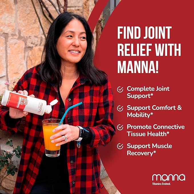 Manna Vitamins Evolved Liposomal Joint Relief Supplement for Women, Men Includes Curcumin, Glucosamine, Chondroitin, Quercetin for Joint Health, Swelling, Aches, Increase Range of Motion, Mobility