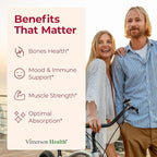 Vitamin D3 K2 Supplement – All-in-1 Support for Immune, Bone & Heart Health – Vitamin D + Vitamin K (as MK7) – K2 D3 2000IU Vitamin Supplement, 90 Natural Cherry-Flavored Chewables