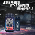 Vega Sport Vegan Protein Powder + Recovery - 30g Plant Based Protein per Serving, Berry, 19 Servings, 5g BCAAs, Probiotics, NSF Certified, for Shakes & Smoothies, 1.8lbs (Packaging May Vary)