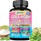 Collagen Peptides Types I, II, III, V & X, MCG Biotin, Keratin, Hyaluronic Acid, MSM, Zinc, Grape Seed Extract, Quercetin, Vitamin A, Vitamin C, Vitamin E, Magnesium, Folic Acid (180 Capsules)