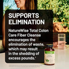 NatureWise Total Colon Care Fiber Cleanse - Natural Laxative Blend - Herbal Laxatives, Prebiotics, & Enzymes for Regularity, Digestion, Weight & Gut Health - Non-GMO - 60 Capsules[30-Day Supply]