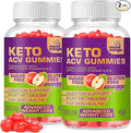 Keto ACV Gummies Gluten & Sugar-Free Apple Cider Vinegar Gummies for Advanced Weight Loss - Rapid Fat Burner Diet Supplement for Women Men - 60 Gummies (1000MG) (2-Pack)