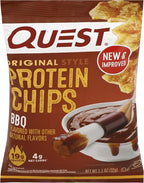 Quest Nutrition Protein Chips, BBQ, 22g Protein, 2g Net Carbs, 130 Cals, 1.2oz Bag, 1 Count, High Protein, Low Carb, Gluten Free, Soy Free, Potato Free
