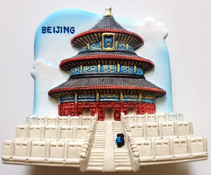 WitnyStore Tiny Temple of Heaven in Beijing China East Asia Tourist Attractions Resin Refrigerator Magnet Traveler Souvenir 3D Fridge Magnets