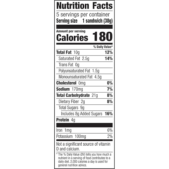 Nature Valley Biscuit Sandwiches, Chocolate Peanut Butter Snacks, 5 ct, 6.75 OZ