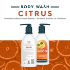 JASON Citrus Energizing Body Wash, For a Gentle Feeling Clean, 30 Fluid Ounces (Pack of 2)
