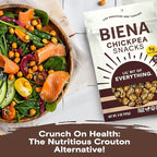 Biena Crispy Roasted Chickpea Snacks, Lil’ Bit of Everything, High Protein Snacks, High Fiber Snacks, Gluten Free, Plant-Based, Non-GMO, Healthy Snacks for Adults and Kids, 4-Pack 5 Ounce Bags