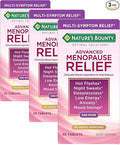 Nature's Bounty Optimal Solutions Advanced Menopause Relief, Menopause Supplement for Women Featuring Siberian Rhubarb, Hotflash Relief, No Added Hormones, Drug-Free, 30 Tablets, 30 Total Servings