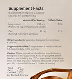 Potent & Pure Magnesium & Zinc Complex - Fully Reacted Magnesium with Chelated Zinc Picolinate - by Rootcha | 120 Capsules