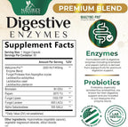 Digestive Enzymes - Super Digestive Multi Enzyme Complex for Bloating & Gut Health Support with Bromelain, Papain, Probiotics & Prebiotics - Digestion Health Support for Women & Men - 60 Capsules