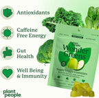Plant People WonderGreens Veggie Gummies Super Greens with Probiotics Multivitamin Support Gummy for Wellbeing, Energy, Immune and Gut Health, Green Apple Flavor (60 Count)