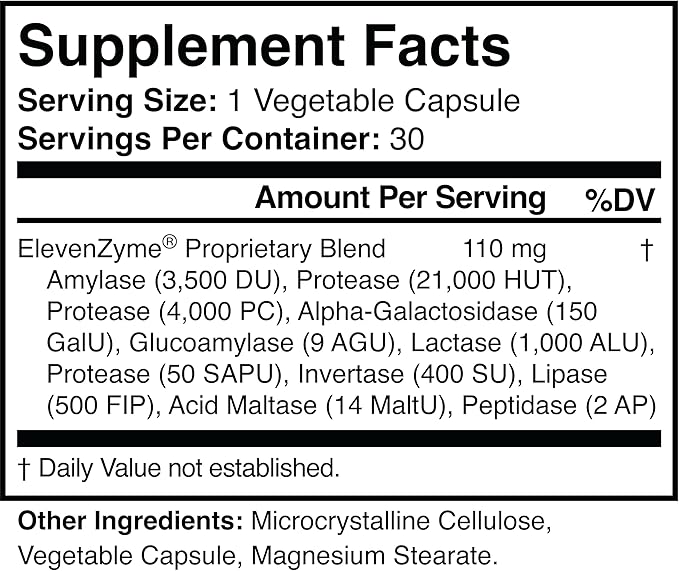 Natural Digestive Enzyme Supplement - Non-GMO, Vegan