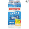 Bumble Bee Snack On The Run! Protein Snack Pack - 8g Protein per Box - Original Tuna Salad with Crackers Kit - Ready to Eat Easy-Open Can - Wild Caught MSC-Certified Tuna (Pack of 3)