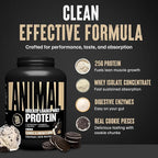 Animal Whey Isolate Protein Powder - Loaded for Pre & Post Workout Muscle Builder and Recovery with Digestive Enzymes for Men & Women - 25g Protein, Great Taste, Low Sugar - Cookies & Cream 4 lbs