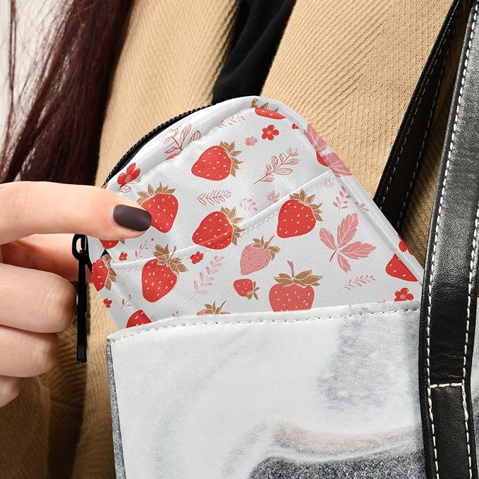 Strawberry Cute Weekly Medicine Pill Organizer Travel Pill Case Box Holder Container Small for Vitamin Supplement