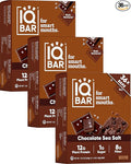 IQBAR Clean Plant Protein Bars - Chocolate Sea Salt - 36 Count - Keto, Vegan, High Fiber, Gluten and Dairy Free, Low Sugar Snack - Brain and Body Nutrients for Focus, Energy, Meal Replacement