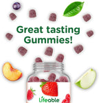 Lifeable Biotin Gummies | 10,000mcg | Great Tasting Hair Skin and Nails Gummies | GMO-Free Vegan Biotin Supplement | Hair Skin and Nails Vitamins for Women | 90 Gummies