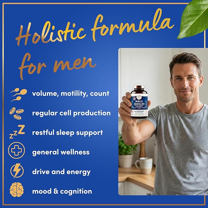 Male Fertility Supplement with Maca Root - Mens Health Conception Fertility Prenatal Vitamins Plus Natural Extracts - Prenatal Fertility Supplements for Men - 3rd Party Tested - 120 Capsules, 2 Month