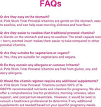 Pink Stork Total Prenatal Vitamins with DHA, Folate, and Iron, 3 Month Supply to Help Support Fetal Development, Pregnancy Must Haves - 180 Capsules