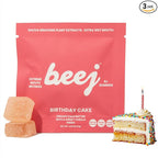 BEEJ Gummies for Couples - Natural Intimacy Gummy Candy - Romantic Gift for Birthday, Honeymoon, Anniversary, Valentines Day - No Artificial Flavors - Made in USA - 3 Pack, Birthday Cake