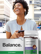 Horbaach Lions Mane Supplement | 60 Gummies | 10-in-1 Mushroom Complex | with Turkey Tail, Reishi, Cordyceps, Chaga, Maitake, and Shiitake | Blueberry Flavor | Non-GMO & Gluten Free