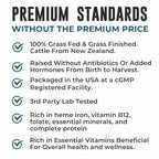 Left Coast Performance Grass Fed Beef Kidney Supplement –100% Grass Fed, Freeze Dried, Non-GMO, New Zealand Pasture Raised Beef Organ Supplement - DAO Enzyme and Histamine Support– 180 Capsules