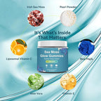 BalmBare Hair Revive Gummies - Irish Seaweed & Pearl Powder, Hair Skin Nails Support, Vegan Non-GMO Gluten-Free, Daily Supplement for Men & Women - 60 Count
