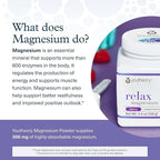 Youtheory Relax Magnesium Powder - Vegan Stress Relief Supplement with L-Theanine & GABA* - Supports Relaxation* - Dairy, Soy & Gluten Free - Berry, 4.4 oz