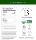 Truvani Protein + Greens Supplement | Spinach, Kale & Broccoli | 10g Organic Plant Based Protein | 20 Servings | USDA Organic | Gluten & Dairy Free | Vegan | No Added Sugar