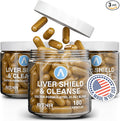 Avenir Nutrition Liver Shield & Cleanse | Herbal Liver Cleanse Detox & Repair Supplement | Milk Thistle & Artichoke Extract Supplements | Fatty Liver & Health Support | 180 Capsules for Men and Women