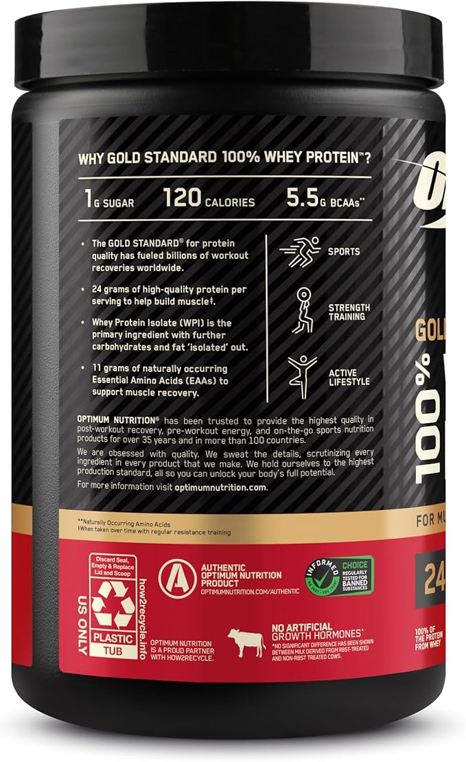 Bundle of Optimum Nutrition Gold Standard 100% Whey Protein Powder, Double Rich Chocolate, 10 Servings, 0.68 Pounds (Pack of 1) + Optimum Nutrition Shaker Cup, 28oz, Pack of 1