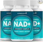 NAD+ Supplement - Liposomal + Resveratrol for Women & Men, Astaxanthin, CoQ10, Alpha Lipoic Acid, Green Tea, Urolithin - 180 Capsules