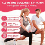 2 Pack Sugar Free Collagen Gummies for Women & Men | Hydrolyzed Collagen Peptides for Hair Skin & Nails | MultiCollagen Protein Type I II III V X with Biotin & Vitamin C | Strawberry Flavor, 120 Count