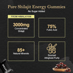 Shilajit Gummies for Men & Women, Natural Himalayan Shilajit Gummies Rich in Ashwagandha, Gokshura with 85+ Minerals, Non-GMO, 100% Pure & Natural, Energy Support & Overall Health, 80 Gummies