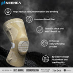 NEENCA Professional Knee Brace for Pain Relief, Medical Knee Compression Sleeve, Knee Support with Horizontal Knit Tech for Meniscus Tear, ACL, Arthritis, Joint Pain, Runner, Workout