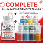 Clean Nutraceuticals COQ10 200mg Red Yeast Rice Omega 3 Magnesium Complex 500mg Niacin Zinc Vitamin K2 D3 - Heart Support Vitamins for Women & Men w/Vitamin B3, Coenzyme Q10-60 Ct (Pack of 2)