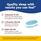 Nature Made Wellblends Sleep Longer, Melatonin 10mg, L theanine 100 mg, and GABA 100mg, Sleep Supplement, 35 Tri-Layer Tablets