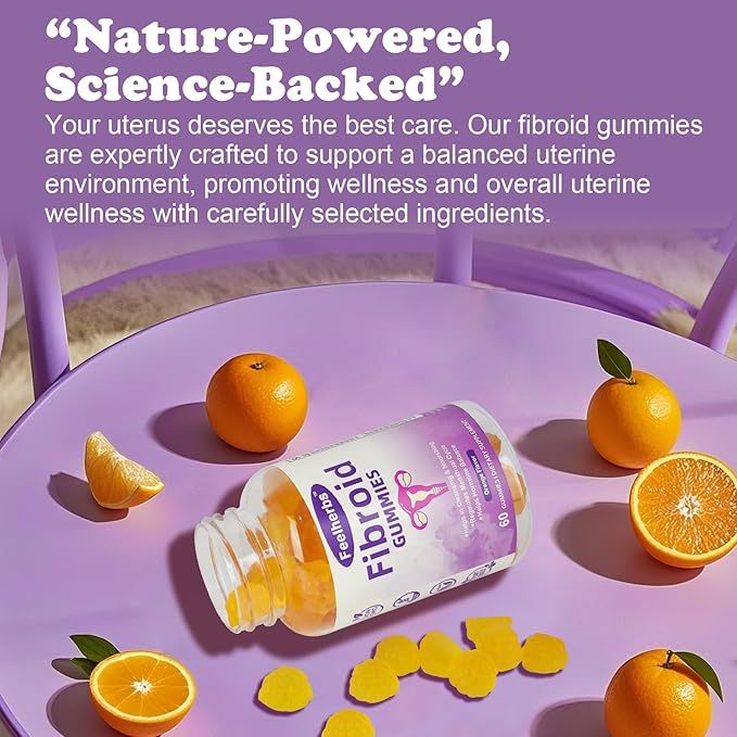 Fibroid Gummies for Shrinking Fibroids & Ovarian Cysts & PCOS, Hormone Balance Gummies Helps Women to Get Pregnant Fast, with Vitamin A, E and Minerals, 60 Count