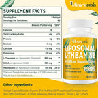 L-Theanine 800mg Supplement with GABA and Magnesium Glycinate - Natural Compound, Sleep and Relaxation (120 Softgels)