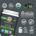 Sunwarrior Organic Plant Based Protein Powder | Vegan Organic Protein Powder with BCAA Amino Acids Plus Recovery Minerals & Botanicals | Non-GMO Soy Dairy & Gluten Free (Unflavored, 20 Servings)