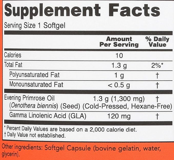 NOW FOODS Super Primrose 1300mg Sg, 120 CT