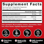 Force Factor Black Maca Root Vitality Supplement for Men with Superior Absorption and Power, Natural Maca Negra Extract, Fundamentals Series, 1000mg, 60 Capsules